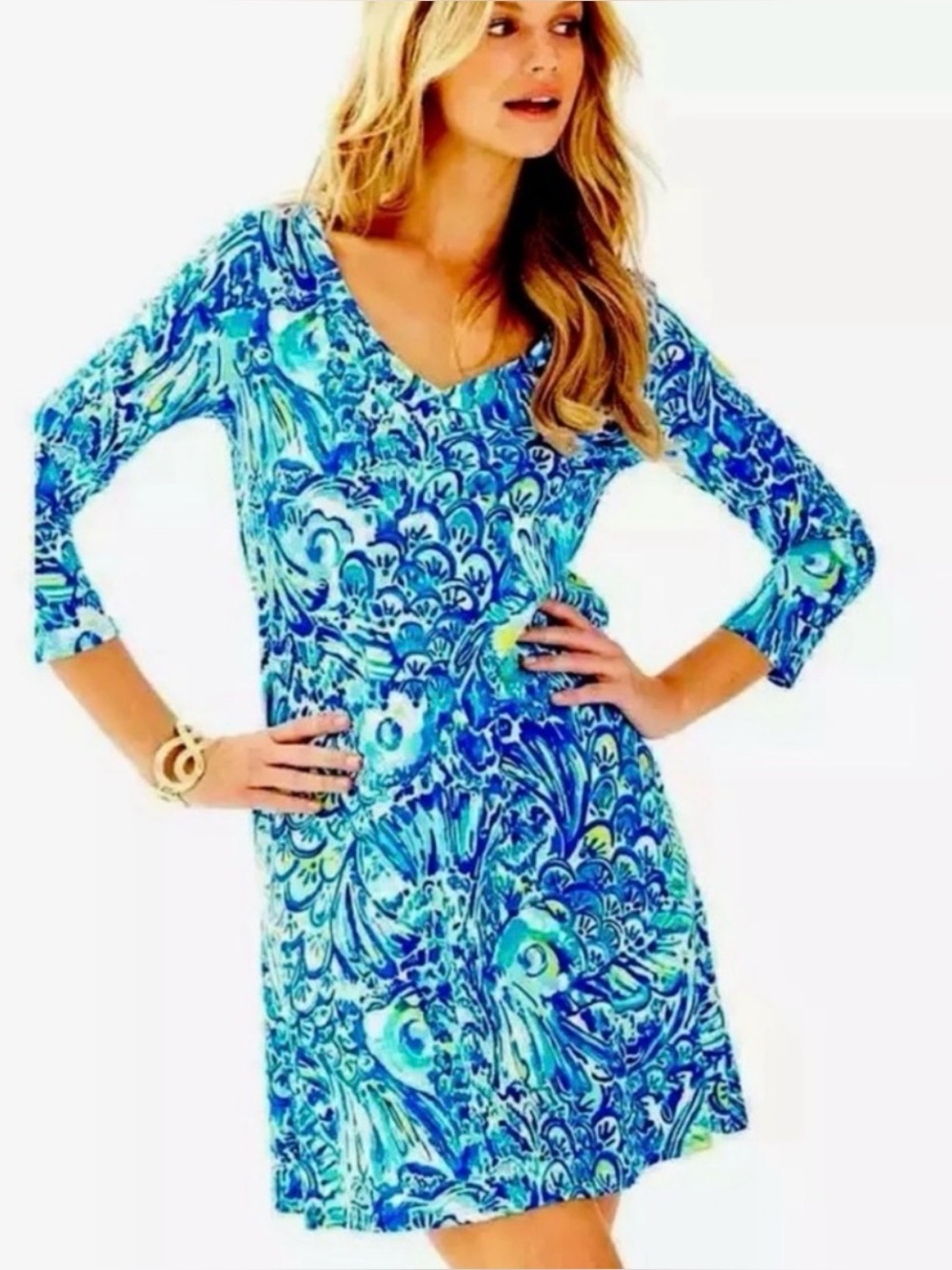 Lilly Pulitzer NWT Erin Dress Blue Crush After Party Sz S Resortwear Cruise